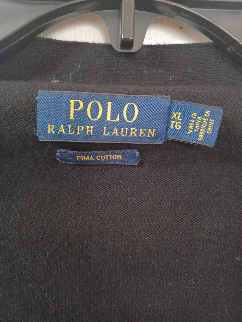 Polo Ralph Lauren Men's Black Pima Cotton V-Neck Cardigan Sweater Size XL